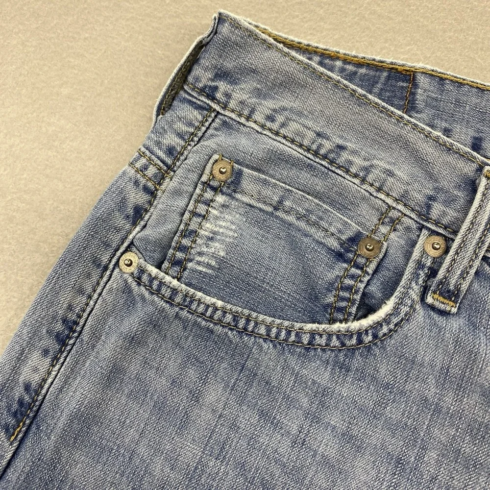 Levis Jeans Mens 34x34 Blue Denim Pants 569 Loose Straight Red Tab Cotton
